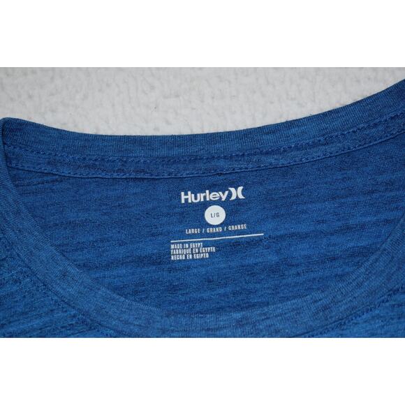 Hurley Shirt Gym Mens Size Large Polyester Tropical Hawaiian Style Palm Tree - Picture 4 of 5